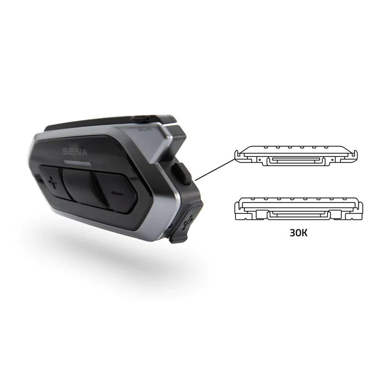 Sena 50R Dual with Harman Kardon Speakers Low Profile Bluetooth Communication System With Mesh Intercom